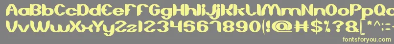 AboutYou-fontti – keltaiset fontit harmaalla taustalla
