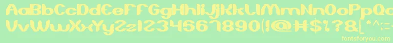 AboutYou Font – Yellow Fonts on Green Background