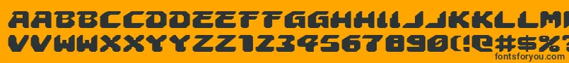 Astropolise Font – Black Fonts on Orange Background