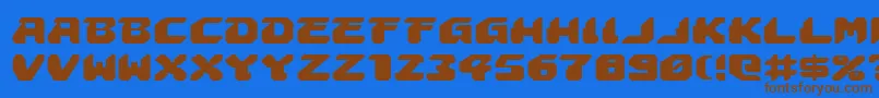 Astropolise Font – Brown Fonts on Blue Background