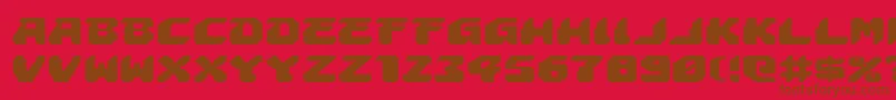 Astropolise Font – Brown Fonts on Red Background