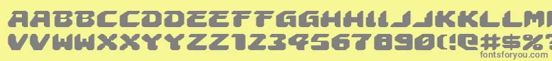 Astropolise Font – Gray Fonts on Yellow Background