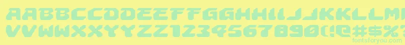 Astropolise Font – Green Fonts on Yellow Background