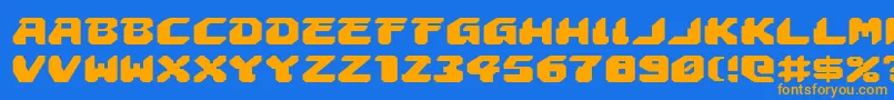 Astropolise Font – Orange Fonts on Blue Background