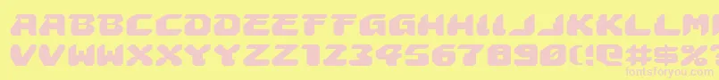 Weitere Informationen zur Astropolise-Schriftart Astropolise-Schriftart – Rosa Schriften auf gelbem Hintergrund