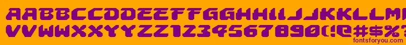 Astropolise Font – Purple Fonts on Orange Background