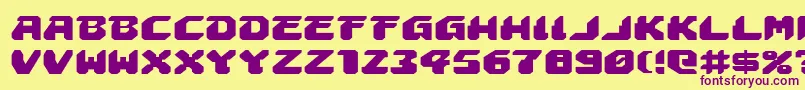 Astropolise Font – Purple Fonts on Yellow Background