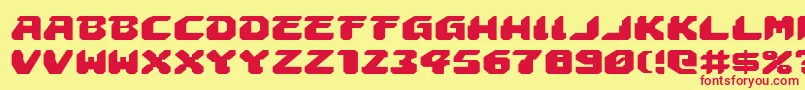 Astropolise Font – Red Fonts on Yellow Background