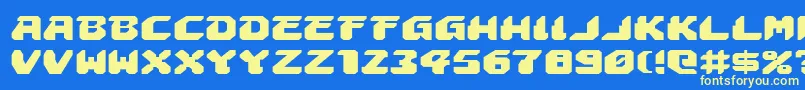 Astropolise Font – Yellow Fonts on Blue Background