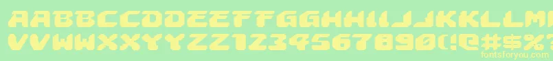 Astropolise Font – Yellow Fonts on Green Background