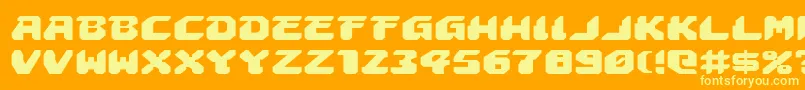 Astropolise Font – Yellow Fonts on Orange Background