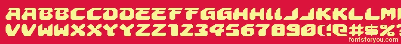 Astropolise Font – Yellow Fonts on Red Background