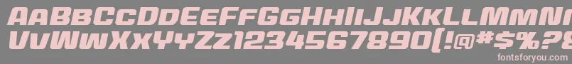 MecheffectstwobbItal Font – Pink Fonts on Gray Background