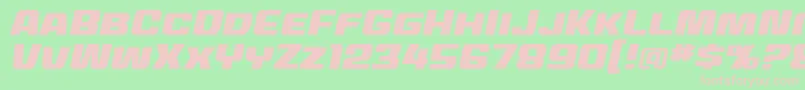 MecheffectstwobbItal Font – Pink Fonts on Green Background