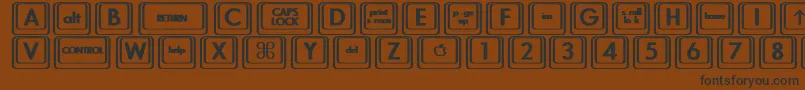 KeyboardKeysbtBold Font – Black Fonts on Brown Background