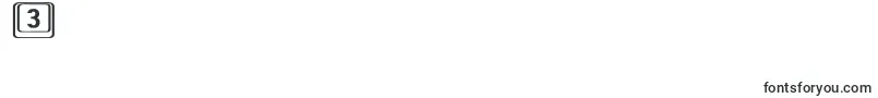 KeyboardKeysbtBold-Schriftart – Schriften für die Ziffer 3