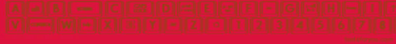 KeyboardKeysbtBold Font – Brown Fonts on Red Background