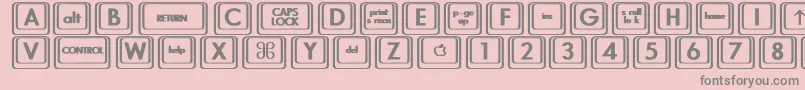 fuente KeyboardKeysbtBold – Fuentes Grises Sobre Fondo Rosa