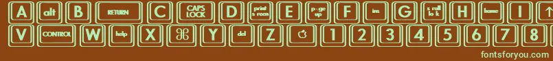 fuente KeyboardKeysbtBold – Fuentes Verdes Sobre Fondo Marrón