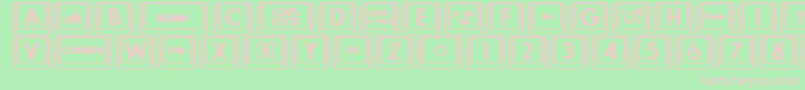 KeyboardKeysbtBold Font – Pink Fonts on Green Background