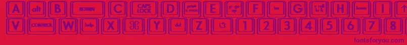 KeyboardKeysbtBold Font – Purple Fonts on Red Background