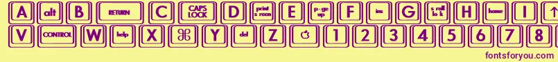 fuente KeyboardKeysbtBold – Fuentes Moradas Sobre Fondo Amarillo