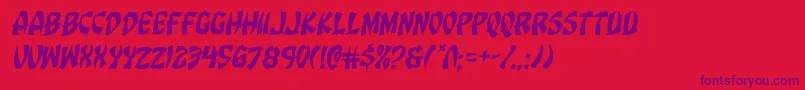 Eggrollrotal-fontti – violetit fontit punaisella taustalla