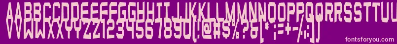 Funnyfarm Font – Pink Fonts on Purple Background