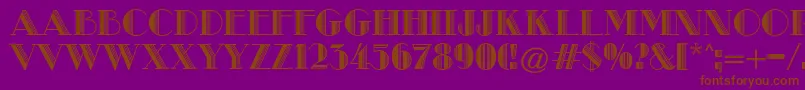 MetroRetroC Font – Brown Fonts on Purple Background