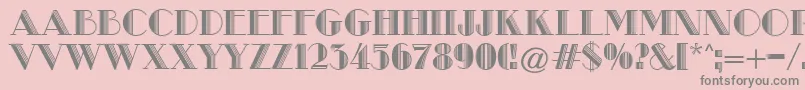 MetroRetroC Font – Gray Fonts on Pink Background