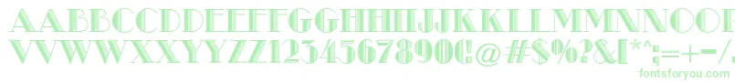 MetroRetroC Font – Green Fonts on White Background