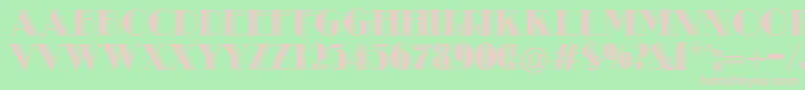 MetroRetroC Font – Pink Fonts on Green Background