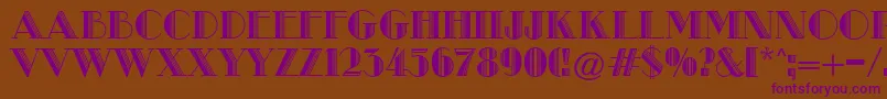 MetroRetroC Font – Purple Fonts on Brown Background