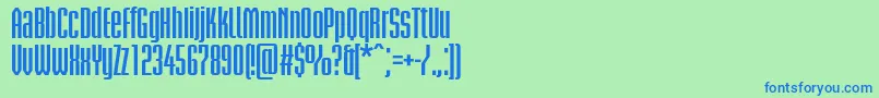 BriemakademistdBoldcond Font – Blue Fonts on Green Background