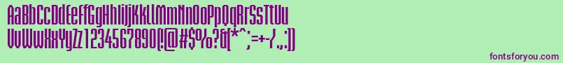 Шрифт BriemakademistdBoldcond – фиолетовые шрифты на зелёном фоне