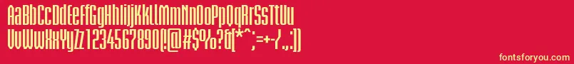 BriemakademistdBoldcond-fontti – keltaiset fontit punaisella taustalla