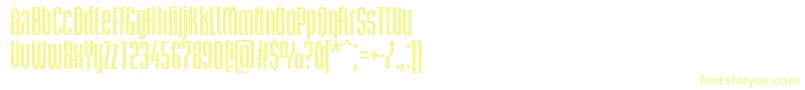 Шрифт BriemakademistdBoldcond – жёлтые шрифты на белом фоне