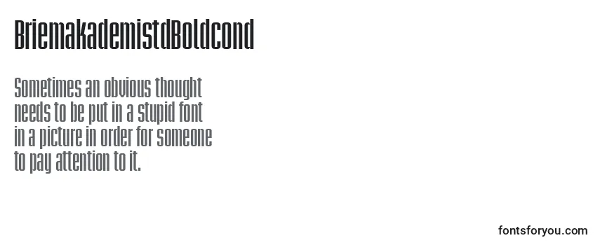 Review of the BriemakademistdBoldcond Font