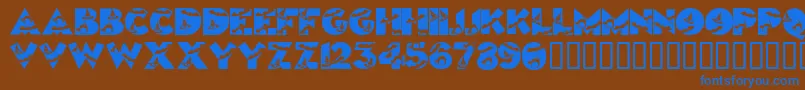 fuente Halloweenkiddyfont – Fuentes Azules Sobre Fondo Marrón