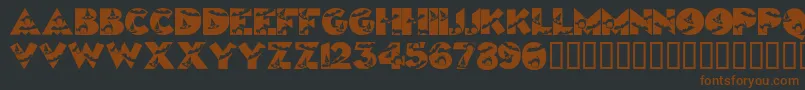 フォントHalloweenkiddyfont – 黒い背景に茶色のフォント