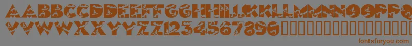 En savoir plus sur la police Halloweenkiddyfont Police Halloweenkiddyfont – polices brunes sur fond gris