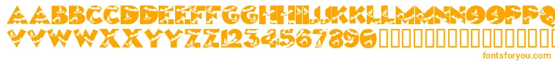 Halloweenkiddyfont Font – Orange Fonts on White Background