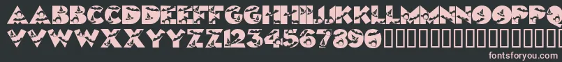 Halloweenkiddyfont Font – Pink Fonts on Black Background