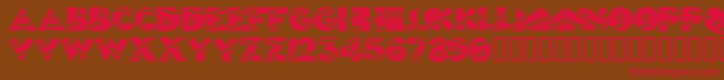 Halloweenkiddyfont Font – Red Fonts on Brown Background
