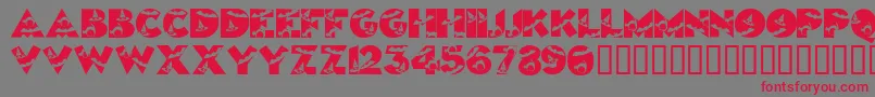 Подробнее о шрифте Halloweenkiddyfont Шрифт Halloweenkiddyfont – красные шрифты на сером фоне