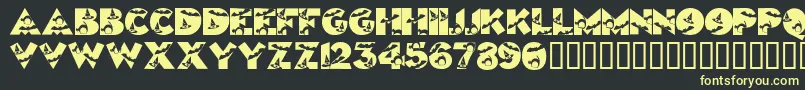 fuente Halloweenkiddyfont – Fuentes Amarillas Sobre Fondo Negro