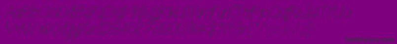 Lavendersweetorange-Schriftart – Schwarze Schriften auf violettem Hintergrund