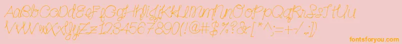 Lavendersweetorange Font – Orange Fonts on Pink Background