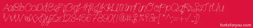 Lavendersweetorange Font – Pink Fonts on Red Background