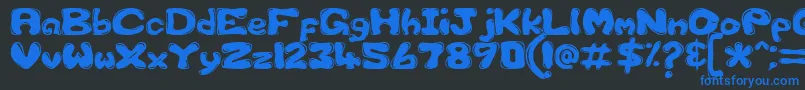 Police Gfscus1d – polices bleues sur fond noir